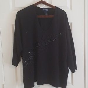 Lane Bryant Black Glitter Sweater